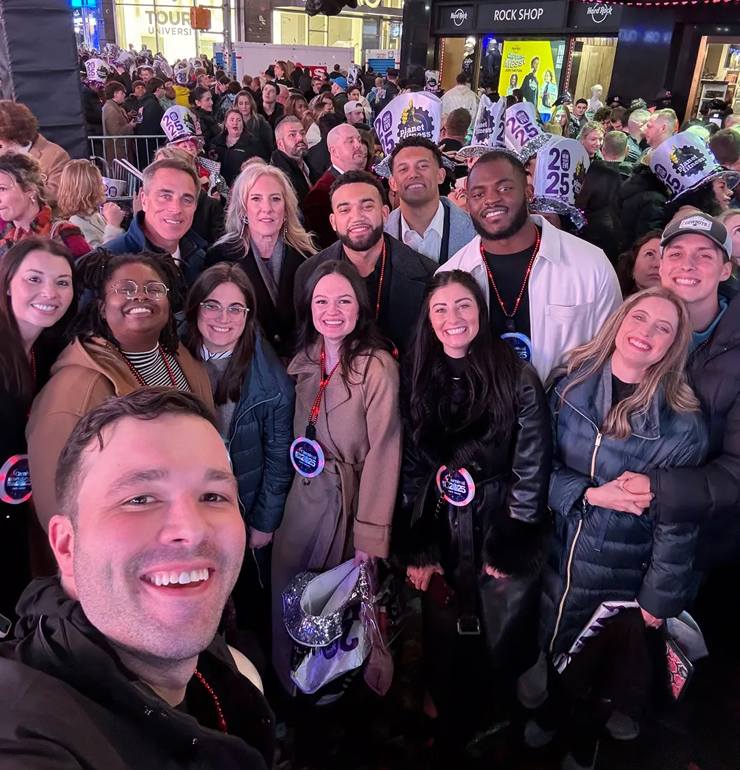Chris Cassidy and his family during New Years Eve