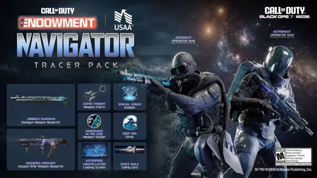 Call of Duty: Endowment Navigator Tracer Pack featuring the Astronaut and Argonaut based on Chris Cassidy